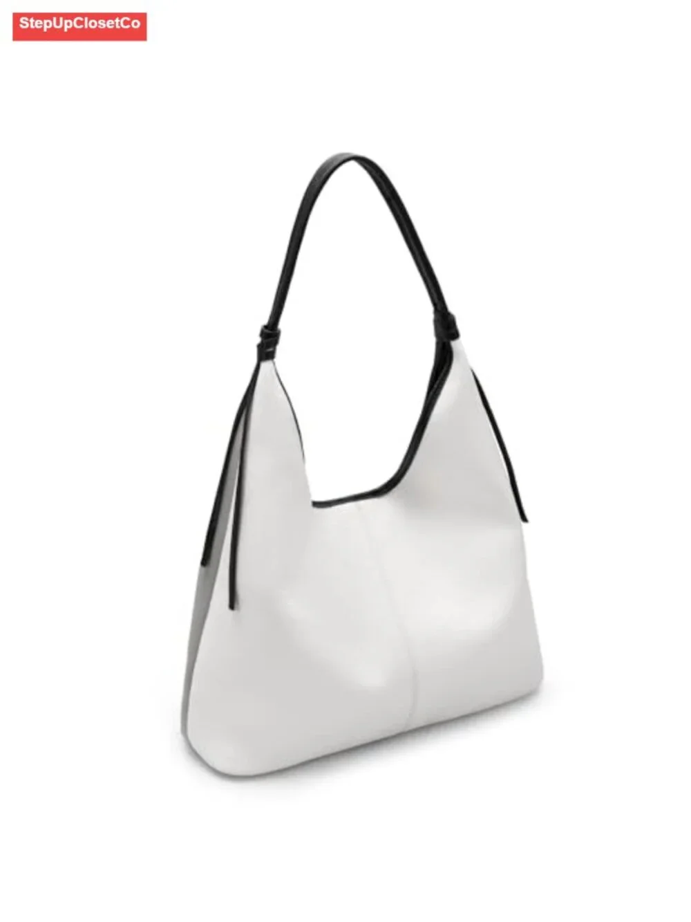 Genuine Leather Slouchy Hobo Bag Tassel Magnetic Closure Lightweight